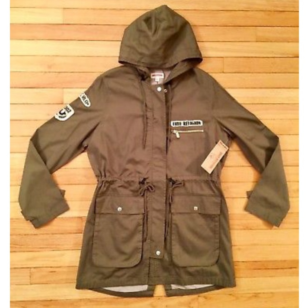 TRUE RELIGION Brand ( MED ) Military Patch Parka - Picture 2 of 8